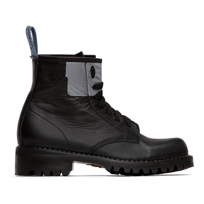 Enfants Riches Deprimes Black Adhesive Boots