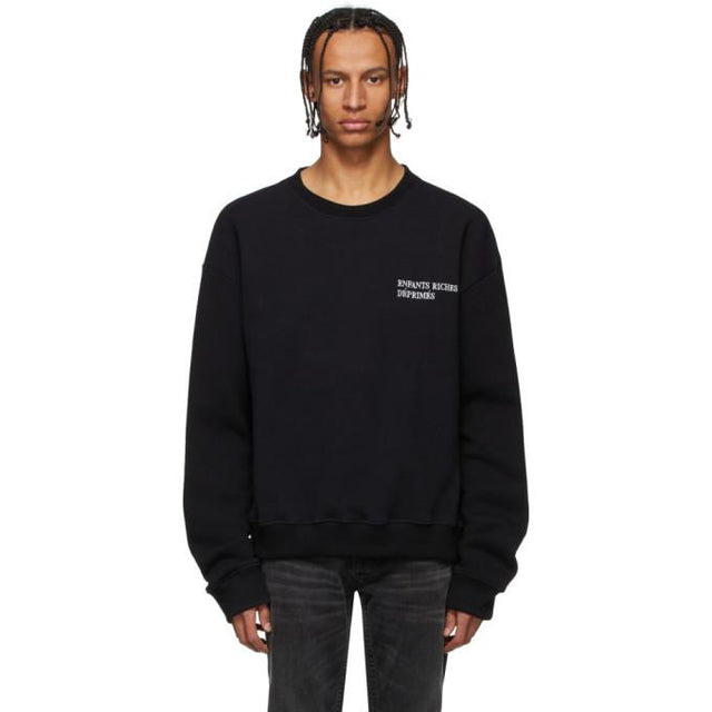 Enfants Riches Deprimes SSENSE Exclusive Black Embroidered Sweatshirt