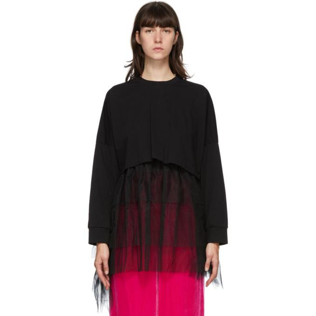 Enfold Black Layered Long Sleeve T-Shirt