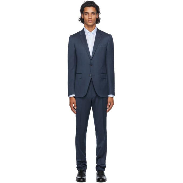Ermenegildo Zegna Navy Wool and Silk City Suit