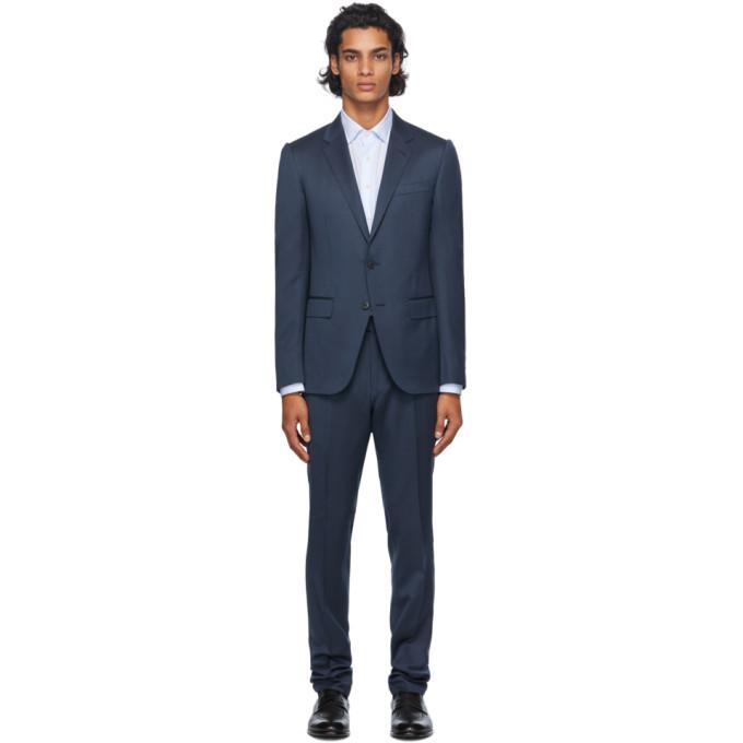 Ermenegildo Zegna Navy Wool and Silk City Suit