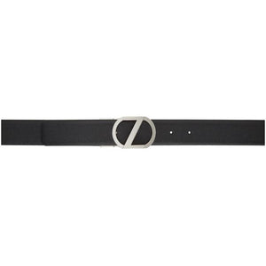 Ermenegildo Zegna Reversible Black Logo Belt