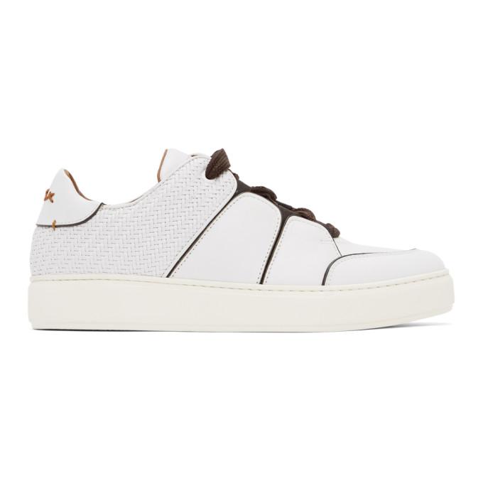 Ermenegildo Zegna White Tiziano Sneakers