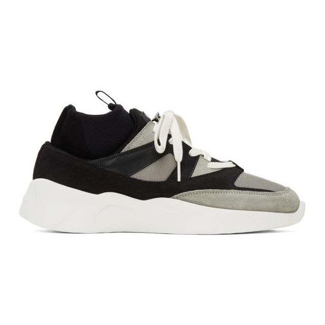 Essentials Black and Grey Sock Runner Sneakers