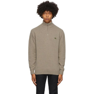 Etro Beige Wool Half-Zip Sweater
