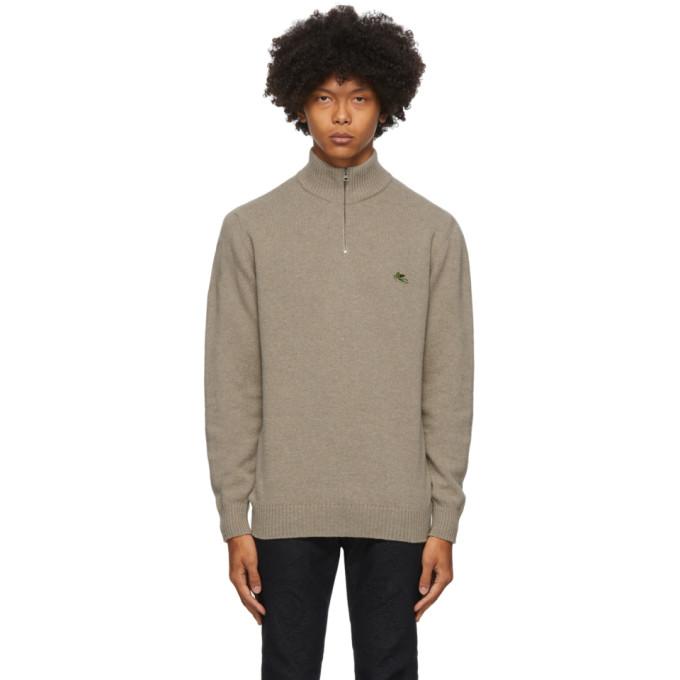 Etro Beige Wool Half-Zip Sweater