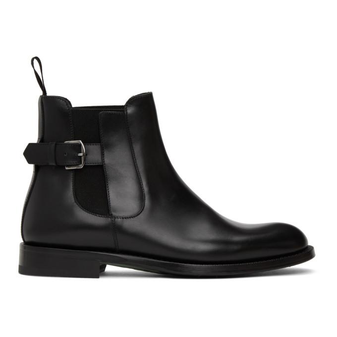 Etro Black Leather Chelsea Boot