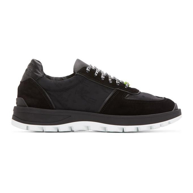 Etro Black Leather Sneakers