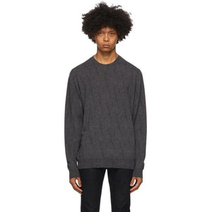 Etro Grey Knit Crewneck Sweater