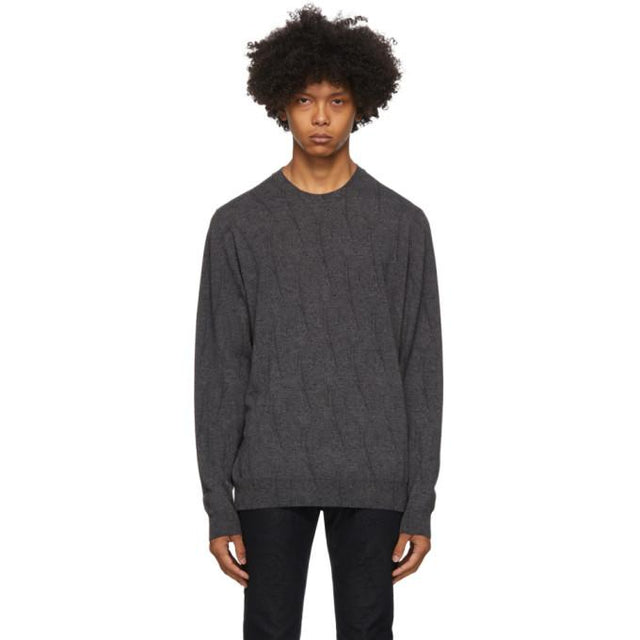 Etro Grey Knit Crewneck Sweater