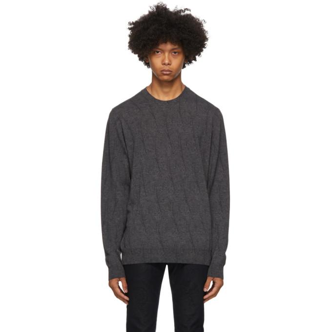 Etro Grey Knit Crewneck Sweater