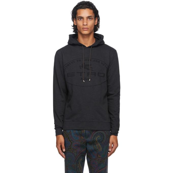 Etro Grey Logo Hoodie