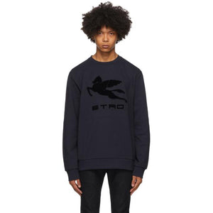 Etro Navy Crewneck Sweatshirt