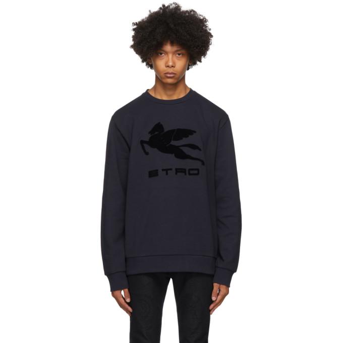 Etro Navy Crewneck Sweatshirt