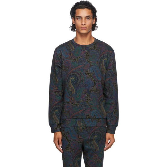 Etro Navy Paisley Sweatshirt