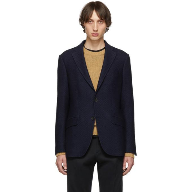 Etro Navy Regular Fit Morbida Blazer