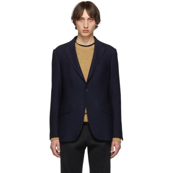 Etro Navy Regular Fit Morbida Blazer