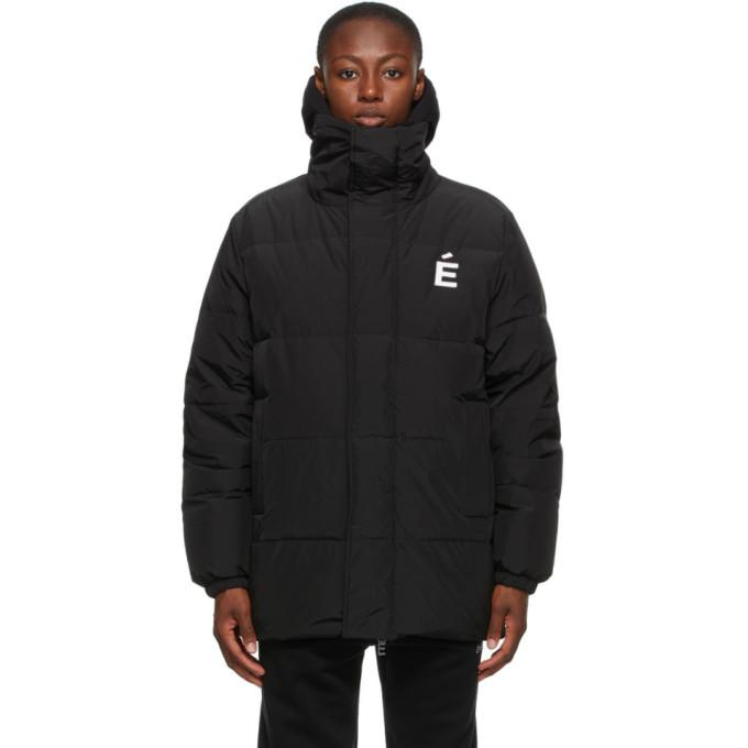 Etudes Black Down Joey Patch Puffer Jacket