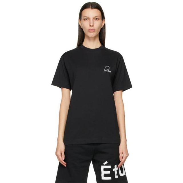 Etudes Black Wonder Logo T-Shirt