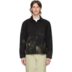 Etudes SSENSE Exclusive Black Denim Bleached Corner Jacket