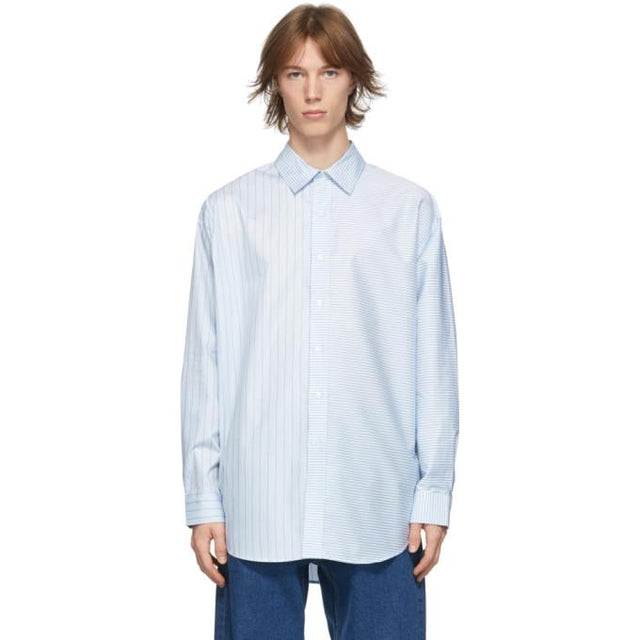 Eytys Blue and White Petyon Striped Shirt