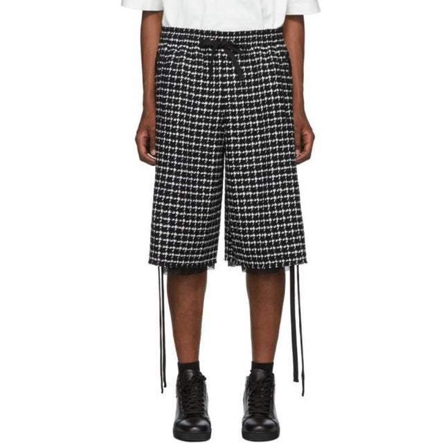 Faith Connexion Black and White Tweed PDP Shorts