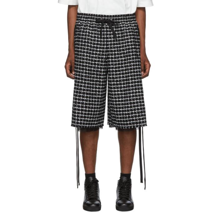Faith Connexion Black and White Tweed PDP Shorts
