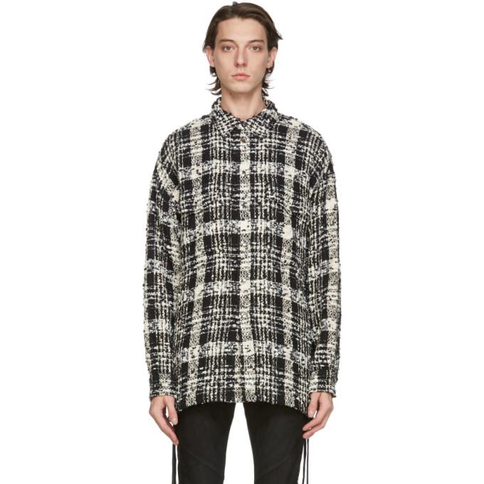 Faith Connexion SSENSE Exclusive Black and White Check Lace Over Shirt