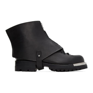 Feit SSENSE Exclusive Black Gator Metal Hiker Boots