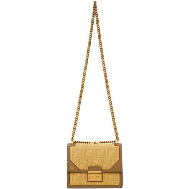Fendi Beige Raffia Small Forever Fendi Kan U Bag