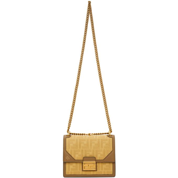Fendi Beige Raffia Small Forever Fendi Kan U Bag