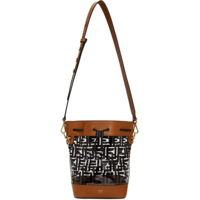 Fendi Black and Brown Forever Fendi Mon Tresor Bag