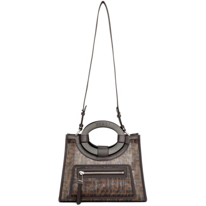 Fendi Black and Brown Small Forever Fendi Runaway Tote
