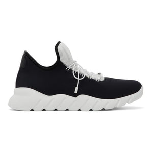 Fendi Black and White Tech Knit Sneakers