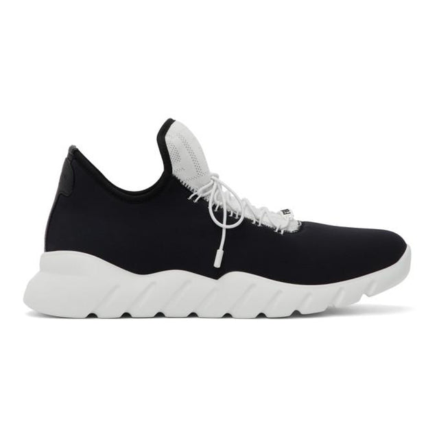 Fendi Black and White Tech Knit Sneakers