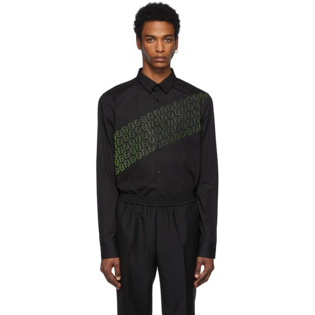Fendi Black and Yellow FF Shirt