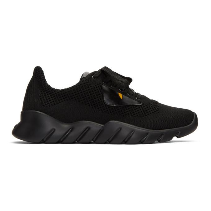 Fendi Black Bag Bugs Knit Sneakers