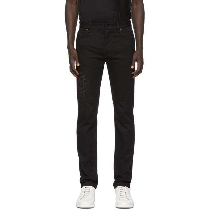 Fendi Black Faded Forever Fendi Slim Jeans