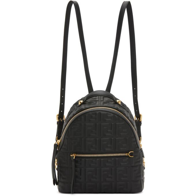FENDI: backpack in coated fabric and leather - Tobacco | FENDI backpack  7VZ074A9XS online at GIGLIO.COM