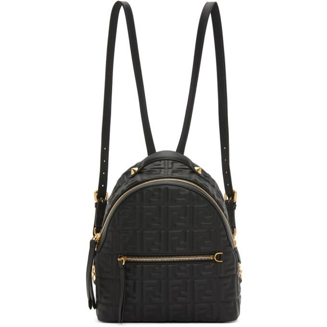 Fendi Black Mini Forever Fendi Backpack
