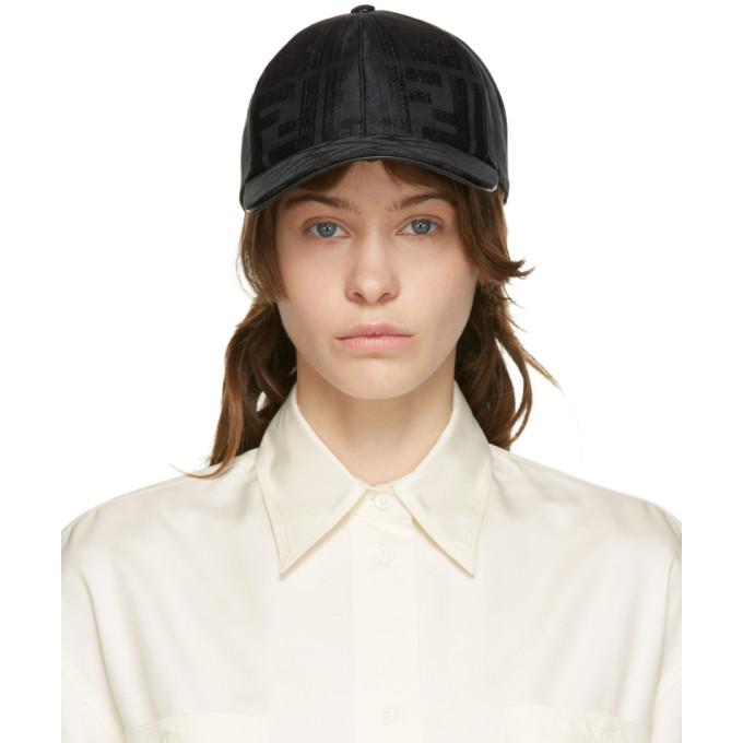 Fendi Black Silk Forever Fendi Cap