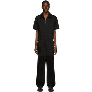 Fendi Black Suede Detail Jumpsuit