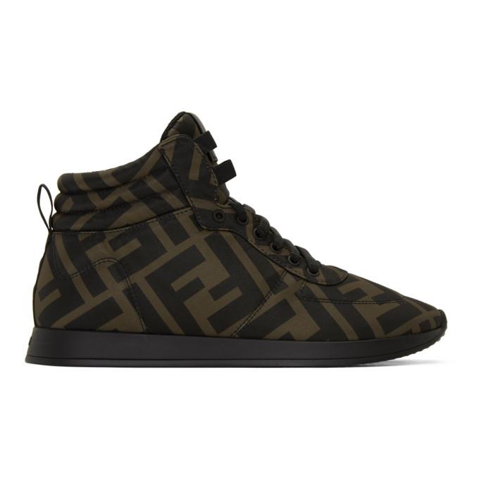 Fendi Brown and Black Forever Fendi Sneakers