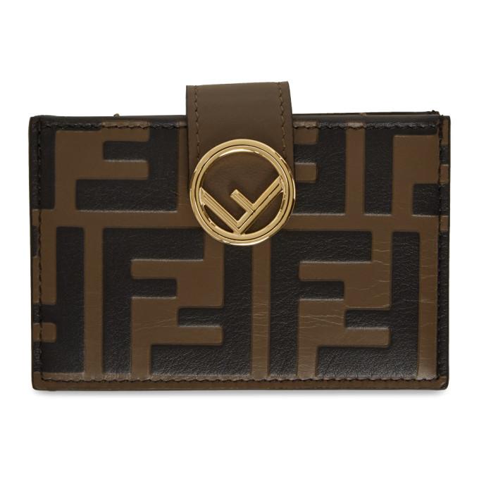 Fendi Brown Forever Fendi F is Fendi Card Holder