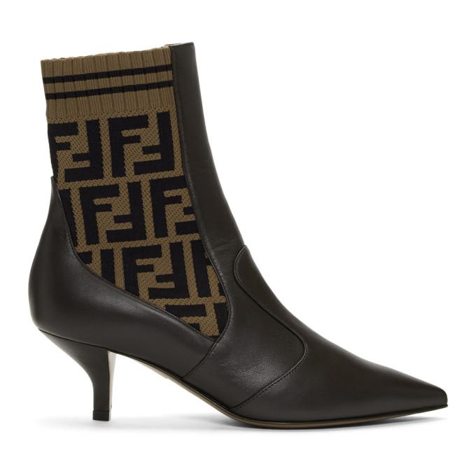 Fendi Brown Forever Fendi Rockoko Boots