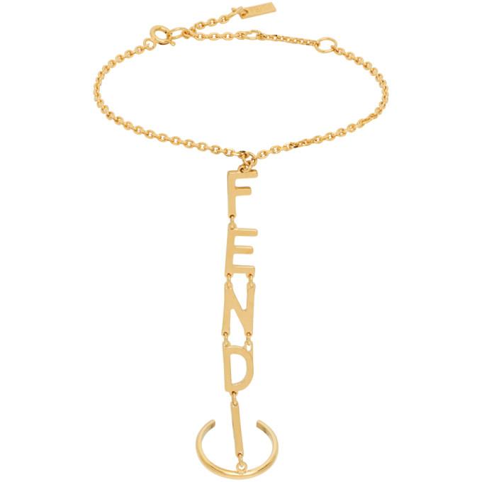 Fendi Gold Charm Bracelet