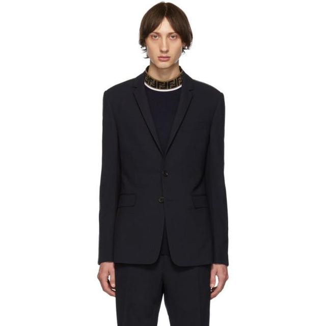 Fendi Navy Wool FF Blazer