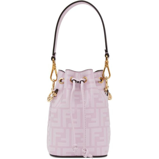 Fendi Purple Mini Forever Fendi Mon Tresor Bucket Bag