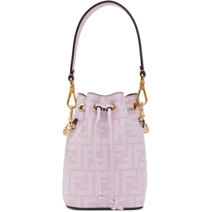 Fendi Purple Mini Forever Fendi Mon Tresor Bucket Bag