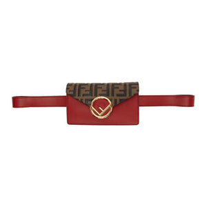 Fendi Red and Brown Forever Fendi Belt Bag